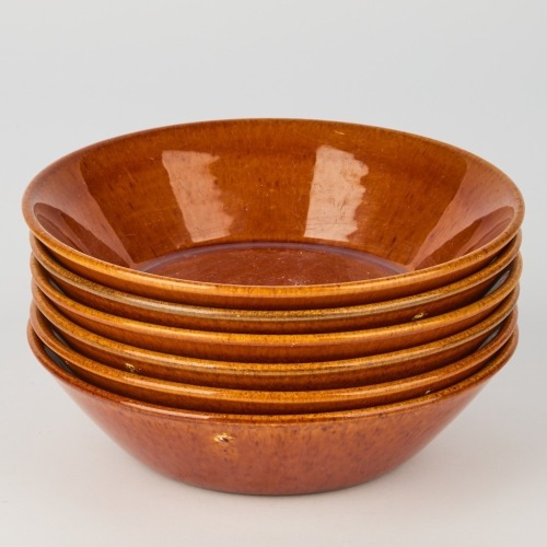 A set of six Crown Lynn Pioneer Bowls 170mm Dia