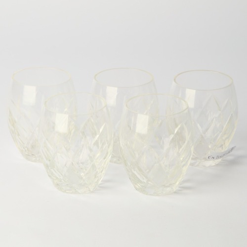 A Set of Five Crystal Glasses