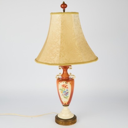 Retro 1950s Italian Porcelain Table Lamp