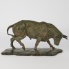 A Large Resin Bronzed Bull Sculpture
