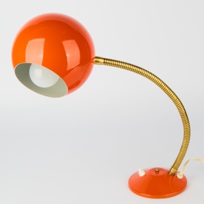A Vintage Mid-Century Orange Eyeball Lam from 1970s