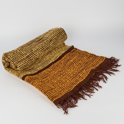 A Mid-Century Hand Woven Throw Blanket