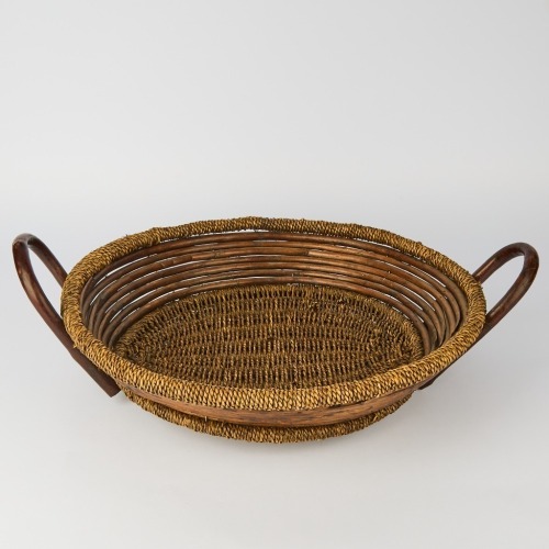 A Seagrass Two-Handled Basket