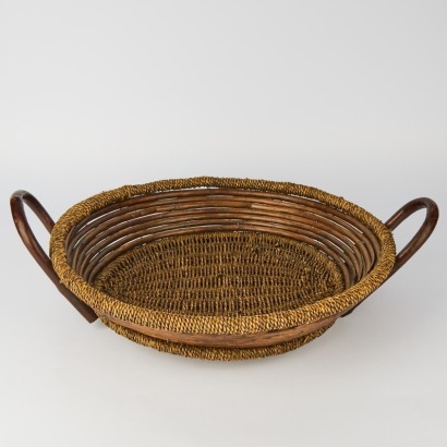 A Seagrass Two-Handled Basket