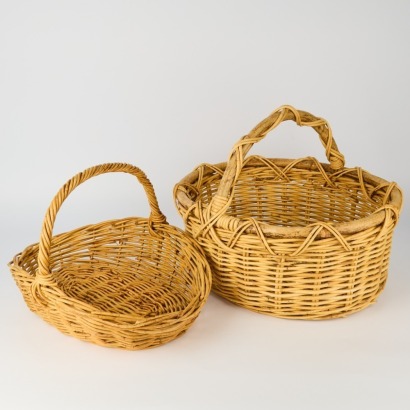 A Pair of Cane Gathering Basket