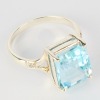 A Sterling Silver Ring with Blue Topaz