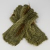 A Rabbit/Racoon Fur Scarf in Olive