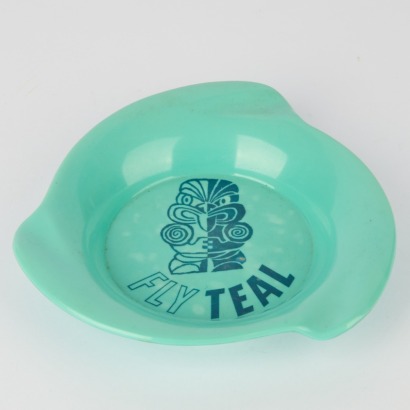 A Vintage Teal Airways Melamine Ashtray