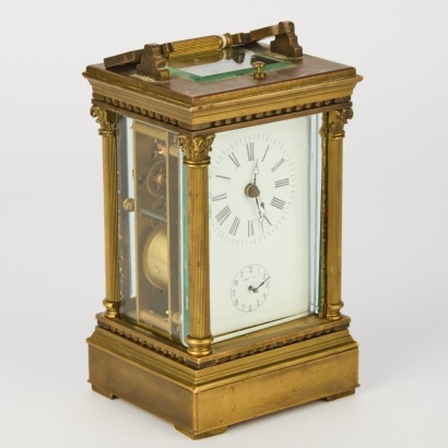 A Bronze Clock with Subsidiary Alarm Dia