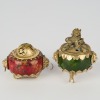 A Set of Two Chinese Silver-Mounted Agate Snuff Bottles
