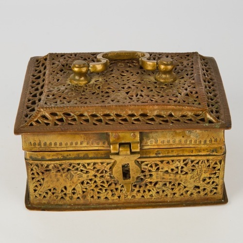An Asian Bronze Box and Cover