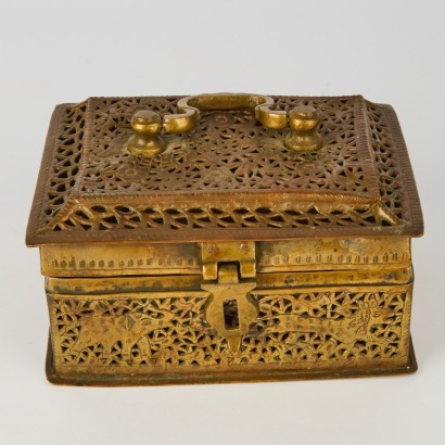 An Asian Bronze Box and Cover