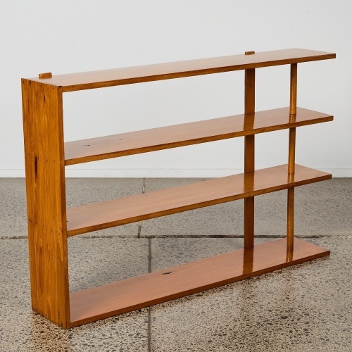A Mid-Century Solid Rimu Display Shelf