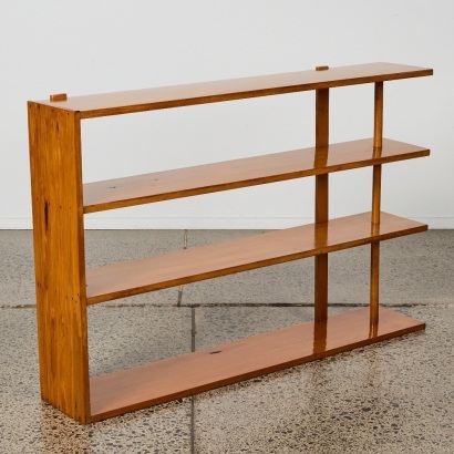 A Mid-Century Solid Rimu Display Shelf