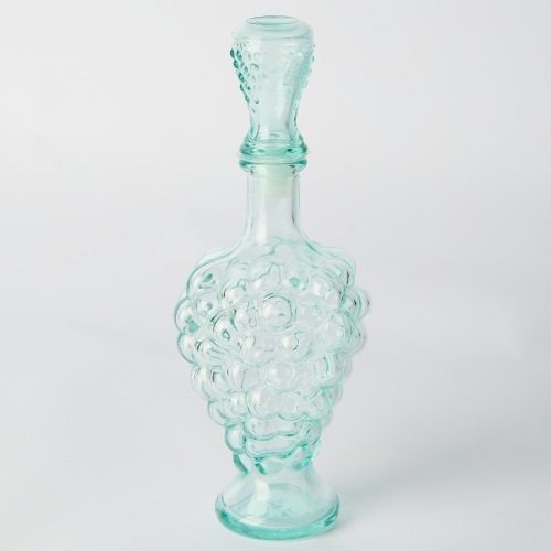 An Italian Green Glass Grape Cluster Decanter