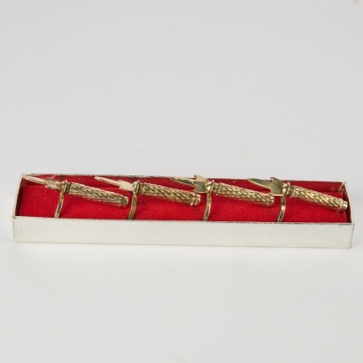 A Set of Four Vintage Silver-plated Corn Forks