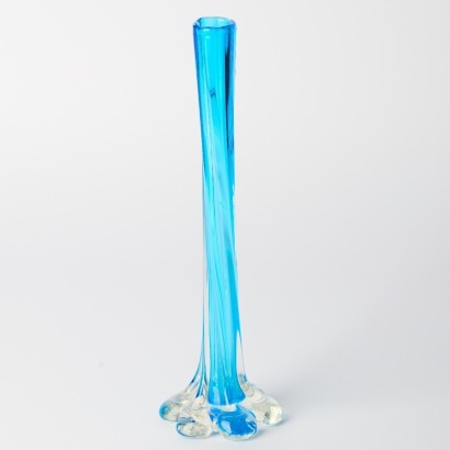 A Blue Murano-Style Glass Vase