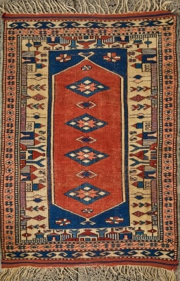 A Vintage Hand-knotted Rug