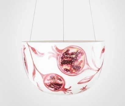 A Decorative Pomegranate Hanging Planter by Angus and Celeste