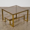 A Brass and Smoked Glass Mid-Century Style Side Table - 2