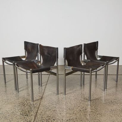 A Set of Four Vintage Rudi Schwarz Dining Chairs