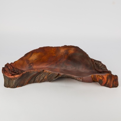 Extra Large Swamp Kauri Carved Bowl "Whitiler Whitianga"