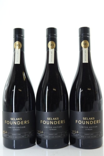 (3) 2024 Selaks Founders Limited Edition Syrah, Hawke's Bay