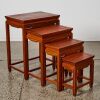 A Set of Four Chinese 20th Century Hardwood Nesting Tables