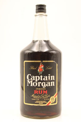 (1) Captain Morgan Black Label Rum, 37.5%ABV, 2000ml, circa 1980s