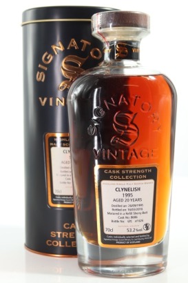 (1) 1995 Signatory Vintage Cask Strength Collection Clynelish 20 Year Old Single Malt Scotch Whisky, Highlands, 53.2% ABV (GB)