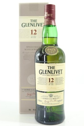 (1) The Glenlivet 12 Years of Age Single Malt Scotch Whisky, Speyside, 700ml, 40% ABV, Circa. 2014 (GB)
