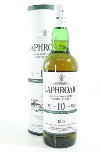 (1) Laphroaig 10 Year Old Cask Strength Batch #015 Bottled Dec 2021 Single Malt Scotch Whisky, Islay, 56.5% ABV (GB)