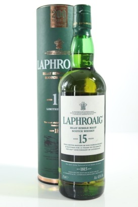 (1) Laphroaig '200 Years of Laphroaig' Limited Edition 15 Year Old Single Malt Scotch Whisky, Islay, 43% ABV (GB)