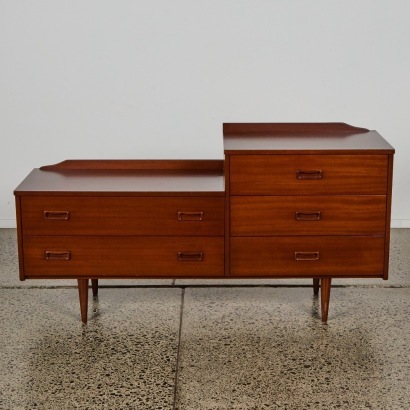 A Five Drawer Mid-Century Lowboy