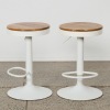 A Pair of Minimal Swivel Barstools