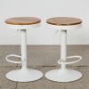 A Pair of Minimal Swivel Barstools - 2