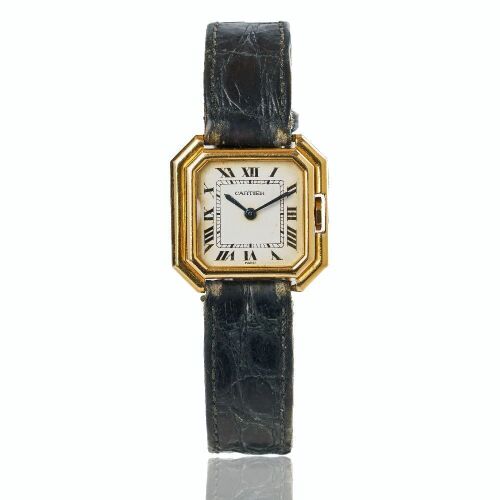 18ct Yellow Gold, Cartier Ceinture Hand-wound Wristwatch, circa 1970's