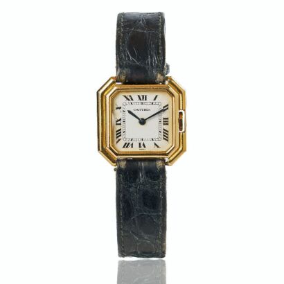 18ct Yellow Gold, Cartier Ceinture Hand-wound Wristwatch, circa 1970's