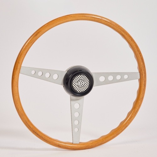 A Replica Wooden Steering Wheel