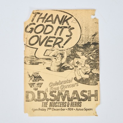 'Its a Riot' - A DD Smash Concert Poster from the Queen St Riot, 1984