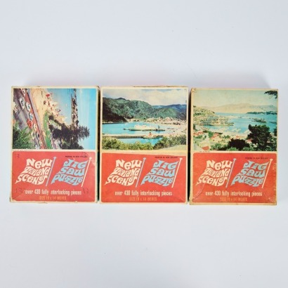 A lot of three vintage 'New Zealand Scenes' Jigsaw Puzzles