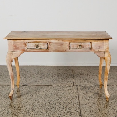 A Whitewashed French-Style Console Table