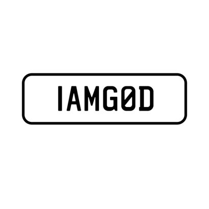 A 'IAMG0D' Personalised Plate