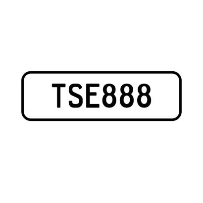 A 'TSE888' Personalised Plate