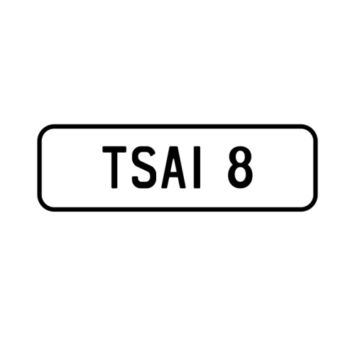 A 'TSAI 8' Personalised Plate