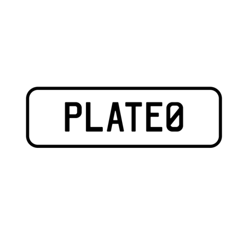 A 'PLATE0' Personalised Plate