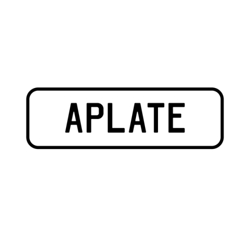 A 'APLATE' Personalised Plate