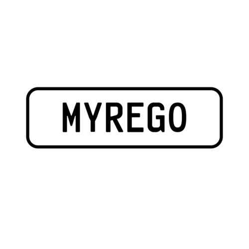 A 'MYREGO' Personalised Plate