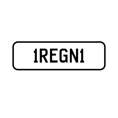A '1REGN1' Personalised Plate