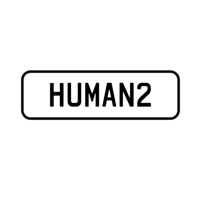 A 'HUMAN2' Personalised Plate